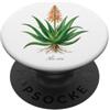The Botany Bureau Illustrazione della pianta di aloe vera PopSockets PopGrip Adesivo