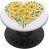 Yellow Aesthetics Gifts Giorno di San Valentino con fiori selvatici e fiori di PopSockets PopGrip Adesivo