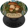 Art Nouveau Kitchen Garden Illustrazione botanica dell'annata del fungo porcini PopSockets PopGrip Adesivo
