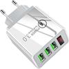 Generic Caricatore da muro USB a 3 porte - Caricatore rapido USB, Caricabatterie da muro per telefoni cellulari | Caricatore rapido Cubo di ricarica USB con display digitale | Blocco di ricarica rapida PD 3.0