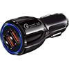 TOPCHARGEUR TOP CHARGEUR * Adattatore Caricabatteria da Auto 30W Quick Charge 3.0 Qualcomm 2 Porte USB per Samsung Galaxy S10 S9 S8 Plus S7 Edge Note 8 LG G5 G6 Nexus 5X 6P HTC 10 Huawei P9 P8 Xiaomi