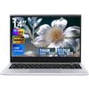 DIAKUOE 14.1 Pollici PC Portatile, Notebook Core i3-1115G4 Processor, Win 11 Notebook 16GB RAM 512GB SSD, Laptop con Type-C, USB3.2, Mini-HDMI, WiFi 6, FHD 1920 * 1080P Schermo, 7000mAh/7.6V Batteria