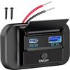 Tunejoy Dual Presa USB per Caricabatteria da Auto 12V/24V USB Pannello Presa di Ricarica 20W PD3.0 e QC3.0 18W per Camper Barche e Moto Marine 67 * 38 * 17mm