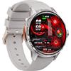 Jectse Smart Watch 4G LTE Smartwatch Cellulare 4G con Display HD da 1,6'' Fotocamera Rotante Batteria a Lunga Durata Modalità Multi Sport Chiamate SIM NFC per Uomo Donna (SILVER)