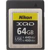 Nikon XQD - Scheda di memoria professionale da 64 GB (fino a 440 MB/s in lettura e fino a 400 MB/s in scrittura), compatibile ibrida Z 6II, Z 6, Z 7II, Z7, Reflex D6, D5, D850, D500