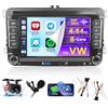 Hikity [8 Core 4G+64G] Hikity Car Radio per VW Golf 5 V Golf 6 T-iguan Passat B6 EOS Polo Jetta Wireless Carplay Android Auto Android 13 Autoradio 7'' Stereo Auto con GPS 32EQ WIFI Telecamera Posteriore