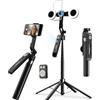 NexHeim KI Treppiede per cellulare con tracciamento, bastone per selfie da 180 cm e treppiede per smartphone, supporto magnetico e morsetto per cellulare, tracciamento automatico, monitoraggio