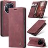 Azororo Cover per Xiaomi 17 Ultra 5G, Premium PU Pelle Custodia, Magnetica Carta Fessura Portafoglio Case, Flip Cavalletto Custodia per Xiaomi 17 Ultra - Vino Rosso