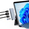 ROCKETEK Docking Station Thunderbolt 4 per Microsoft Surface, 4K HDMI + 8K a 30 Hz, Dati 40 Gbps+Ricarica PD da 100 W, Hub USB‑C per tre Monitor per Microsoft Surface Pro, Adatta per Surface Pro 9/8/X