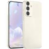 LEHEHE Custodia Silicone per Samsung Galaxy S24+ / S24 Plus 5G, Cover Soft Touch Tinta Unita Guscio Sottile Antiurto Bumper Antigraffio con Protezione Fotocamera-Bianco