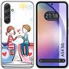 Tumundosmartphone Cover Silicone per Samsung Galaxy A54 5G Disegno Caffè Disegni