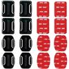 MVOLEGDE 16 cuscinetti adesivi, supporto adesivo 3 m, supporto adesivo per casco da 3 m, supporto per fotocamera curva, accessorio piatto per fotocamera, supporto adesivo per superfici curve e piatte