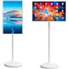 coyrugky Televisore Girevole 32 Pollici 4K, Monitor Touch Android con Base Rotante 360°, Batteria Interna, Schermo HD Portatile(8+128G,21.5IN)
