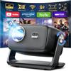 Weejector Videoproiettore 4K con messa a fuoco automatica, Proiettore portatile con sistema intelligente, WiFi, Bluetooth, Auto Keystone e Zoom per guardare film, giocare a giochi e seguire le partite sportive