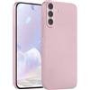 LEHEHE Custodia Silicone per Samsung Galaxy A57 5G, Cover Soft Touch Tinta Unita Guscio Sottile Antiurto Bumper Antigraffio con Protezione Fotocamera-Rosa chiaro