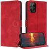 ZONNAVI Cover per Samsung Galaxy A52 4G / 5G / A52S 5G, [Blocco RFID] Custodia a Libro in Pelle con Porta Carte, Flip Case Portafoglio Antiurto Cover per Samsung A52 4G / 5G / A52S 5G (Rosso)