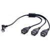 carotoe Adattatore splitter USB 2.0 ad angolo di 90 gradi con 1 maschio a 3 porte femmina per ricarica trasferimento dati cavo adattatore USB per più dispositivi