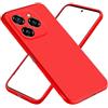 Generico Custodia Compatibile con Realme C61 4G RMX3933 Realme C63 4G RMX3939 Realme Note 60 schermo display lcd 6.78 BACK COVER case GEL SILICONE protezione flessibile SLIM matte MORBIDA TPU (Rosso)