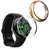 kwmobile Set 2x Custodia Smartwatch Compatibile con Google Pixel Watch 4 41mm Cover - Case Silicone Protezione Orologio Fitness trasparente/oro rosa