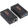 Auveach VGA Extender VGA a RJ45 2 pezzi 100m, Amplificatore Splitter Video Ricevitore Trasmettitore Cavo Ethernet con Supporto Audio Mittente Ricevitore DVR HD 3D