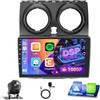 Hikity Android 15 Autoradio per Nissan Qashqai J10 2006-2016 Carplay Android Auto Senza Fili, 2+64GB Schermo Tattile 9 Pollici Bluetooth Stereo Auto Vista Posteriore in Diretta,GPS WiFi EQ FM RDS Radio