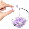 Generic Mini auricolari wireless, Bluetooth con cancellazione del rumore per orecchie piccole, a basso profilo, piccoli e piccoli auricolari per lavoro, cuffie ultra leggere (viola)
