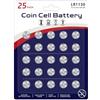 JUNINXIU Confezione da 25 batterie LR1130 AG10 batteria l1131f batteria l1131c SG10 389 189 LR54 V10GA batteria —[Alta capacità] Batterie alcaline a bottone a bottone da 1,5 V