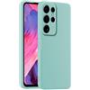 HULLIN Custodia per Telefono in Silicone Colorato, Adatta per Samsung Galaxy S24 Ultra (6.8) - Ciano chiaro