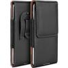moex Custodia Plug Case per Motorola Edge 30 Neo, con clip per cintura, in pelle PU, da infilare, in pelle, colore: nero