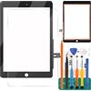 SRJTEK per iPad 9.7 2018 A1893 A1954 Touch Screen Digitizer Vetro di Ricambio per iPad 6 A1893 A1954 Touch Display Panel Kit Parti di Riparazione (Non LCD, Senza Pulsante Home) (Nero)