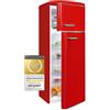 Exquisit RKGC270-45-H-160E - Frigorifero in stile retrò RKGC270-45-H-160E rosso | indipendente | volume totale di 206 l | Rosso | Raffreddamento e congelamento | Ripiani in vetro e vano verdure