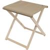 Scalpers Sgabello direzionale Pieghevole Realizzato in Legno di faggio Struttura Senza Vernice di Prima qualità, Tela Pietra, 50x46x45,5