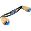 Generic Baitcasting Mulinello in fibra di carbonio con manopola in sughero, 4 cuscinetti a sfera scorrevoli, manovella di ricambio leggera per mulinelli da pesca per spigola (blu, 8 x 5 + 7 x 4)