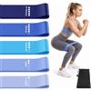 BIKPRST Set di 5 Elastici Fitness Forti con Livelli di Resistenza - per Allenamento, Yoga, Palestra e Palestra Domestica - Include Borsa di Stoffa, Blu