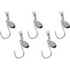 Generic Ganci rotanti per acqua salata, 5 ganci singoli in acciaio ad alto tenore di carbonio per esche da 20 g-250 g, rivestimento, attrezzatura da pesca resistente, confezione da 5 (1#)