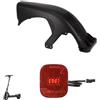 LatoYard Parafango Posteriore Nero con Fanale Posteriore per Ninebot per Segway per Max G3, ABS+PC Assemblaggio
