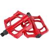 Caswynlife Pedali per bicicletta, in lega di alluminio leggera con 4 cuscinetti sigillati, ampia piattaforma antiscivolo per mountain bike e bici da strada, contrassegnati L/R (rosso)