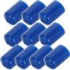 SOESFOUFU 10 Pezzi Copertura Protettiva per Stecca da Biliardo in Gomma Blu, Design Minimalista Antiscivolo, Facile da Usare per Protezione Punta Stecca da Pool