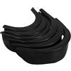 ibasenice Rivestimenti per Buche da Biliardo Design Stile Americano 6 Pezzi in Plastica Nera Superficie Antiscivolo Migliorano Esperienza di Gioco per Tavolo da Biliardo