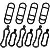 Amcbkyea Set di 10 Fascette in Silicone Per Bicicletta,Anelli in Gomma Elastica,Supporto per Luci,Cinghia di Montaggio per Manubrio,Supporto in Silicone per Torcia Led,Compatibile con Tutti i Tipi di Bici