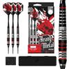 Harrows Ryan Searle Heavy Metal - Set di freccette in acciaio INOX, 18 g o 20 g, con fusti Speedline, alette da 100 micron e custodia per freccette, robuste freccette morbide per tutti i giocatori (20