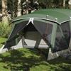Basinlix Tenda da campeggio con tenda da sole per persone, verde, impermeabile, in poliestere, con telone sul fondo, ventilazione e zanzariera, facile da trasportare per esterni, trekking, festival e