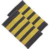 SHOWERORO Spalline da Pilota Professionali in Poliestere 1 Paio 4 Barre Dorate per Uniformi, Facili da Pulire, per Club di Aviazione e Scuole di Guida