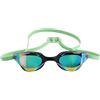 Clear'r Victor - Occhialini da nuoto per adulti, anti-appannamento, protezione UV, lenti a specchio con vista panoramica, 4 naselli intercambiabili, colore: verde