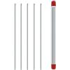 Nutup Ago per pesca a mosca, in acciaio inox, 20 cm, con foro da 0,6 mm, set da 5 pezzi, colore: rosso