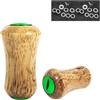 Generic Manopola per mulinello da pesca in legno massello con cuscinetti, impugnatura ergonomica di ricambio a basso rumore per mulinelli da baitcasting Daiwa, manopola in legno naturale (2 set verde)
