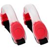 Amosfun 2 Pezzi Bracciali LED Riflettenti per Running e Corsa Notturna, Fasce in Silicone Rosso Illuminazione LED Luminosa e Portatile per Corridori e Ciclisti