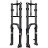 NIKANXIA Forcella Ammortizzata per Fat Bike 20 Pollici, Doppia Spalla, 200mm Escursione, canotto Dritto 1-1/8, Freno a Disco QR 9x135mm, Pneumatici Max 4,0 Pollici, Adatta a MTB Discesa
