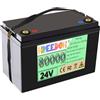 FREEDOH Batteria di accumulo di energia 24V 80Ah con Caricabatterie
