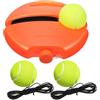 jojofuny Allenatore di Rimbalzo Singolo di Tennis Portatile Base in Plastica e Corda Arancione per Esercizi per Allenamento da Solista e Principianti